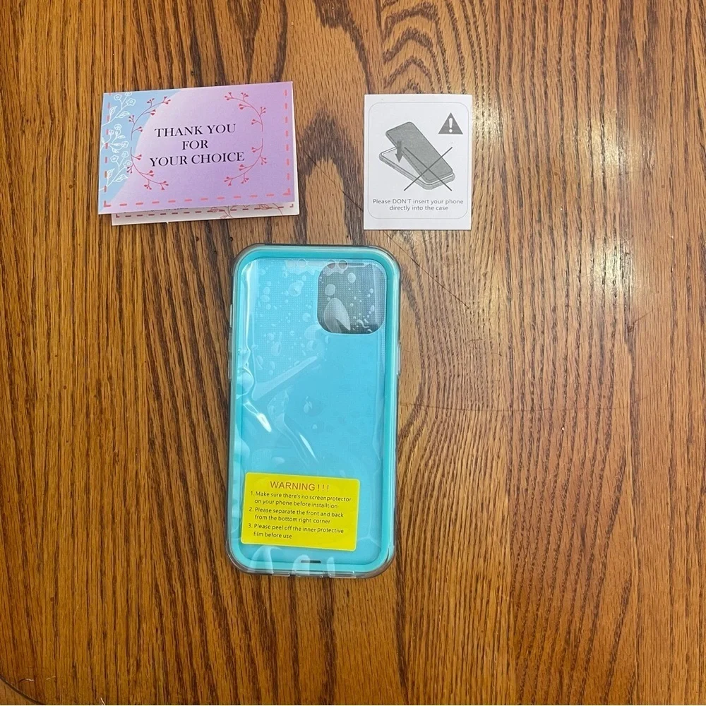 New iPhone 12 Pro Max Marble Phone Case w/ Screen Protector – Turquoise & Gold